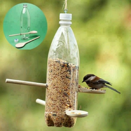 plastic bottle bird feeder